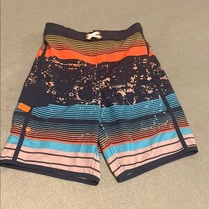 Wonder Nation Navy and White Swim Shorts